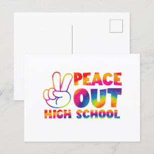 Cartão Postal Tchau Escola Camisa Tie Dye Último Dia De Aula