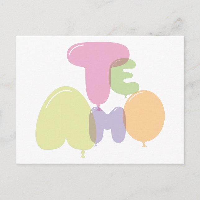 Cartão Postal Te amo - Eu te amo em espanhol (Frente)