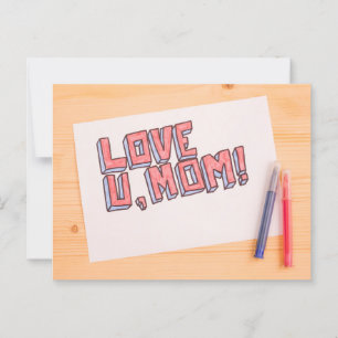 Cartão Postal Te amo, mãe