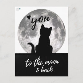 Cartão Postal Te amo na lua e de volta.