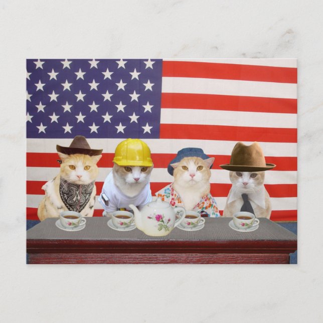Cartão Postal Tea Party (Frente)