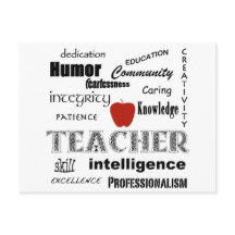 Teacher Pride+Red Apple/Design de texto