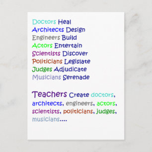 Cartão Postal Teachers Create