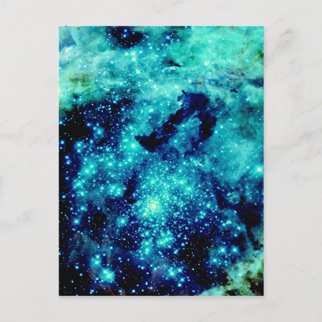 Cartão Postal Teal Galaxy (Frente)