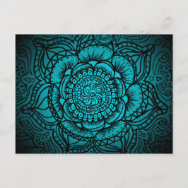 Cartão postal Teal Mandala