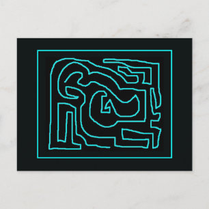 Cartão Postal Teal Maze por Mark Edward Westerfield