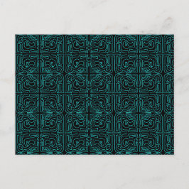 Cartão Postal Teal Maze por Mark Edward Westerfield