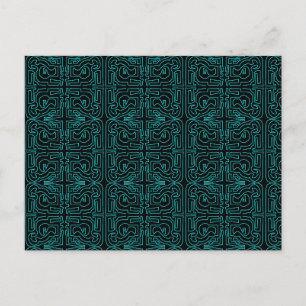Cartão Postal Teal Maze por Mark Edward Westerfield