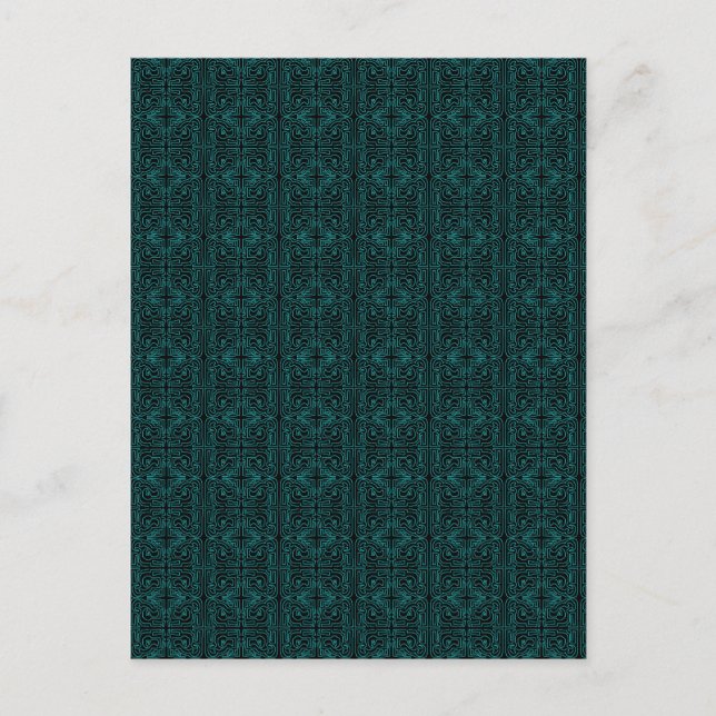 Cartão Postal Teal Maze por Mark Edward Westerfield Postcard (Frente)