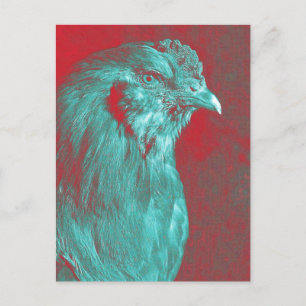 Cartão postal Teal Rooster