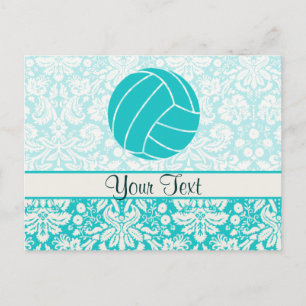 Cartão Postal Teal Voleibol