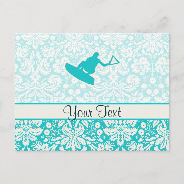 Cartão Postal Teal Wakeboarder (Frente)