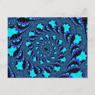 Cartão Postal Teal Whirlpool Spiral