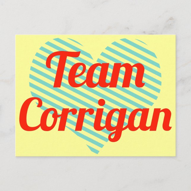 Cartão Postal Team Corrigan (Frente)