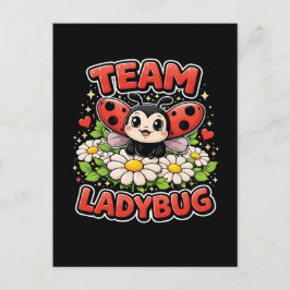 Cartão Postal Team Ladybug