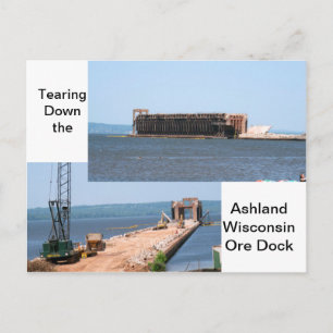 Cartão Postal Teardown The Ashland Wisconsin Ore Dock