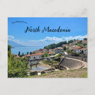 Cartão Postal Teatro Antigo de Ohrid Macedônia do Norte