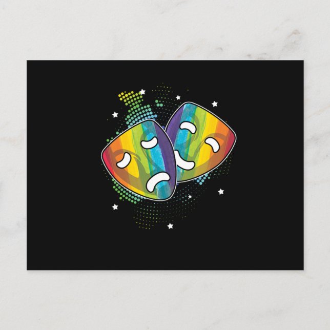 Cartão Postal Teatro Ator de Cinema Atriz Rainbow LGBT G (Frente)