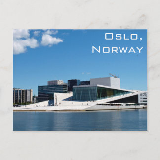 Cartão Postal Teatro da ópera de Oslo em Noruega em um dia de