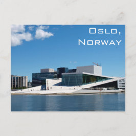 Cartão Postal Teatro da ópera de Oslo em Noruega em um dia de