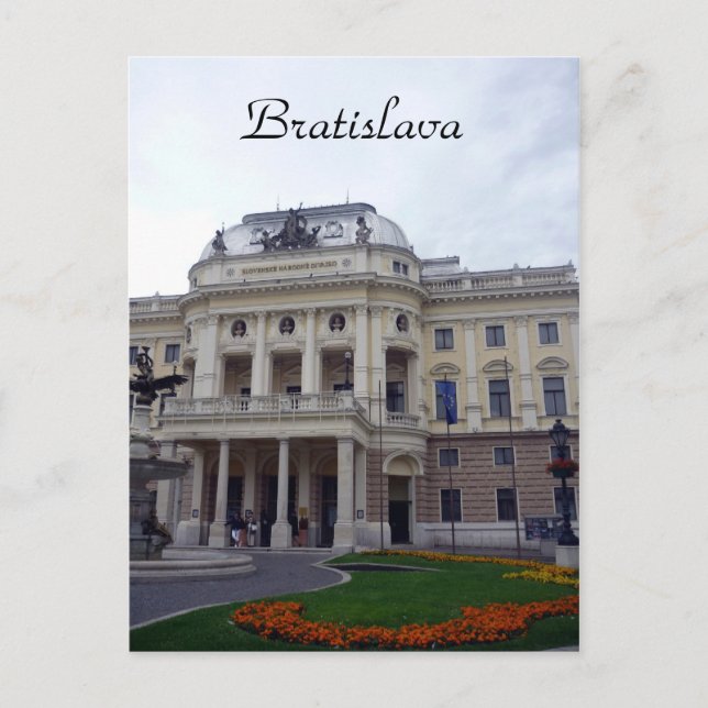 Cartão Postal teatro de bratislava (Frente)