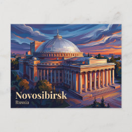 Cartão Postal Teatro de Ópera e Balé de Novosibirsk Rússia