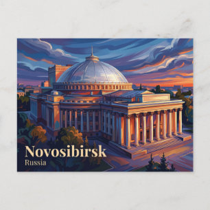 Cartão Postal Teatro de Ópera e Balé de Novosibirsk Rússia