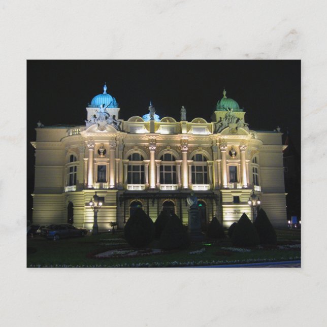 Cartão Postal Teatro Kraków Juliusz Słowacki. (Frente)