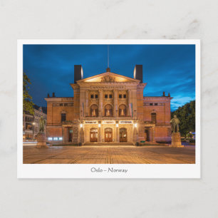 Cartão Postal Teatro Nacional Oslo