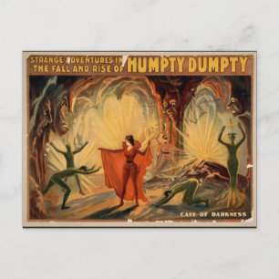 Cartão Postal Teatro Retro Humpty Dumpty, 'Caverna da Escuridão