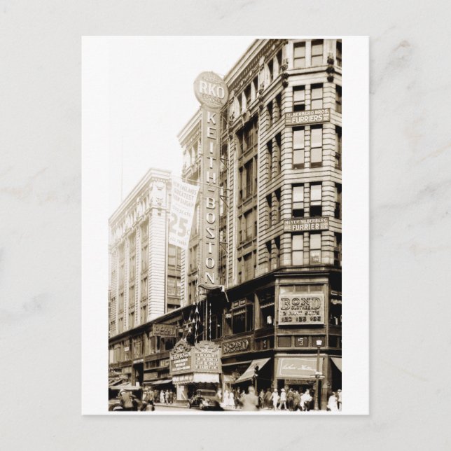 Cartão Postal Teatro RKO Keith em Boston em 1930 (Frente)