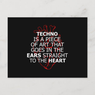 Cartão Postal Techno Music DJ Rave Electro Festival Idea Present