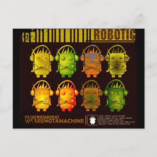 Cartão Postal Techno Robot (Frente)