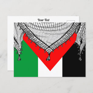Cartão Postal Tecido Tradicional do Keffiyeh Scarf Palestino