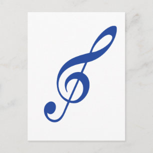 Cartão Postal tecla Blue Violin