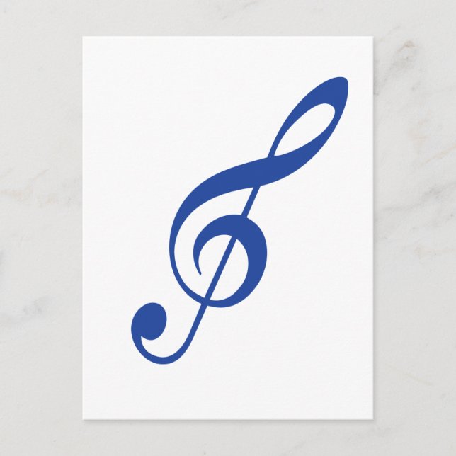 Cartão Postal tecla Blue Violin (Frente)