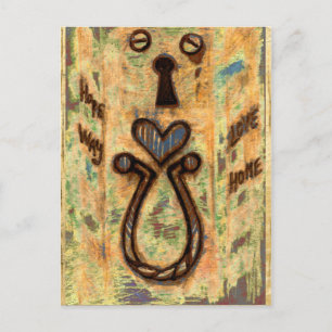 Cartão Postal Teclado e Coração