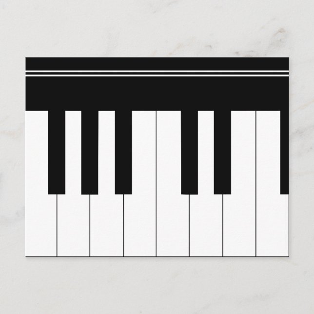 Cartão Postal Teclado Piano (Frente)