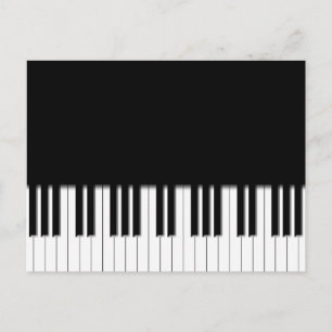 Cartão postal - Teclado Piano preto