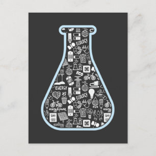 Cartão Postal Técnico científico do tubo de ensaio de laborat