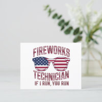 Técnico de Fogos de Artifício 4 de Julho Engraçado