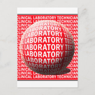 CARTÃO POSTAL TÉCNICO LABORATORIAL CLT SPHERE GOTA DE SANGUE CLÍ