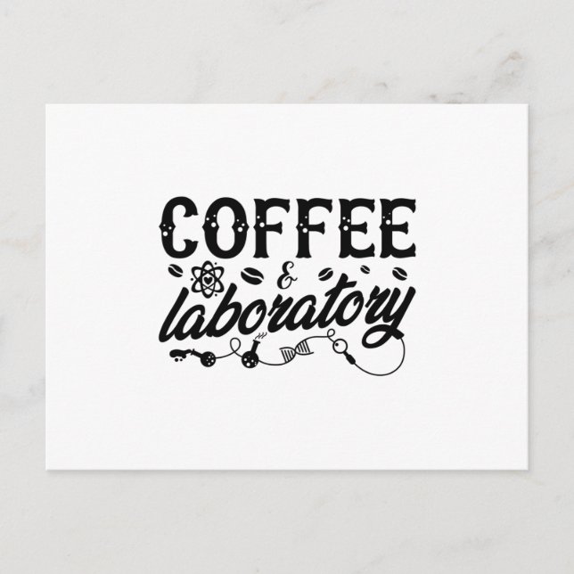 Cartão Postal Técnico técnico do Coffee & Laboratory Lab Tech (Frente)