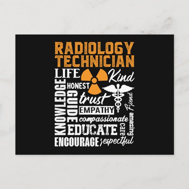 Cartão Postal Tecnologia de Radiologia, Tecnologia Rad Tech Xray (Frente)