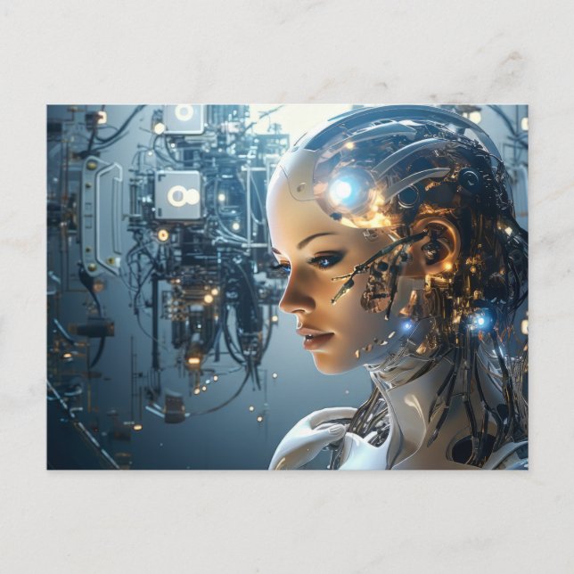 Cartão Postal Tecnologia futurística (Frente)