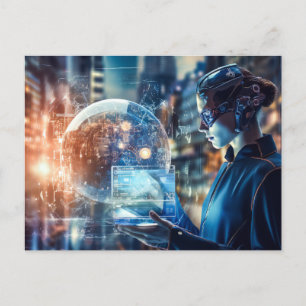 Cartão Postal Tecnologia futurística