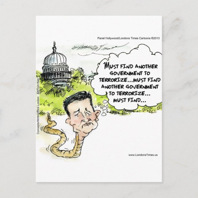 Cartão Postal Ted Cruz Slithers Do Congresso Engraçado (Frente)