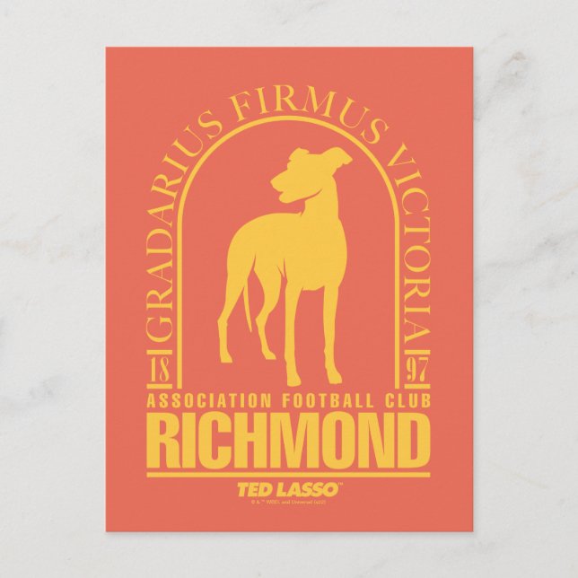 Cartão Postal Ted Lasso | AFC Richmond Logotipo Dourado (Frente)