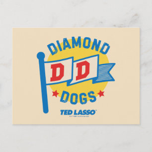 Cartão Postal Ted Lasso   Gráfico da Pensão de Cães Diamantes