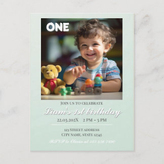 Cartão Postal Teddy Bear Balões Crianças Foto Aniversário